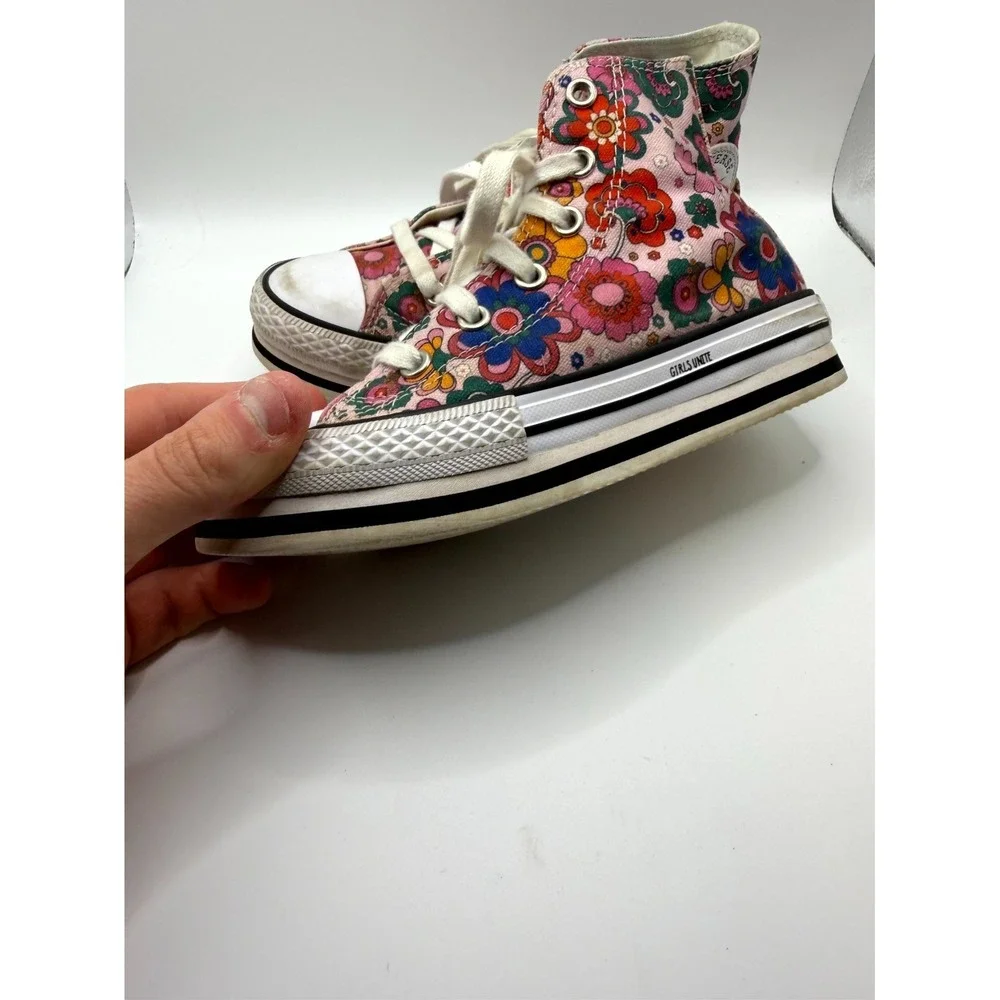 Converse x Unite Chuck Taylor All Star High 668017C Girl 13 Sneaker Floral Shoes